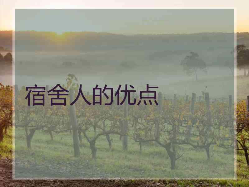 宿舍人的优点