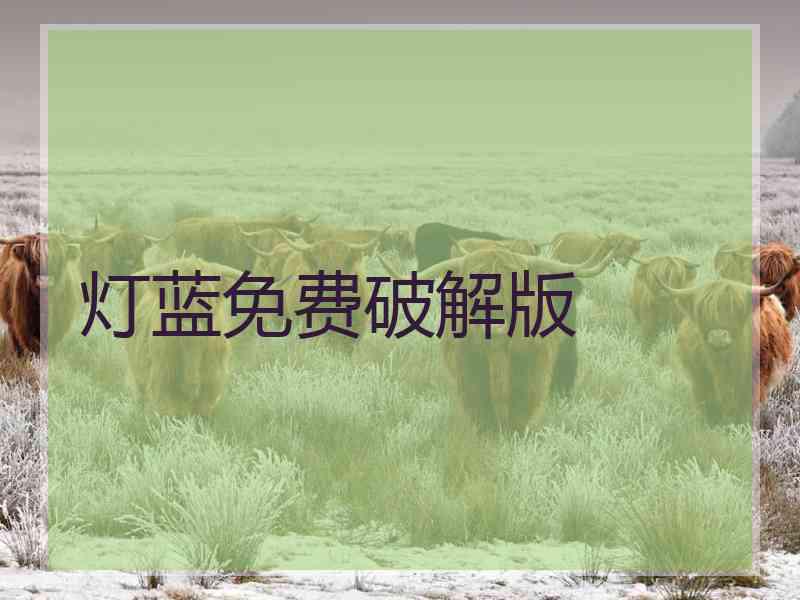 灯蓝免费破解版