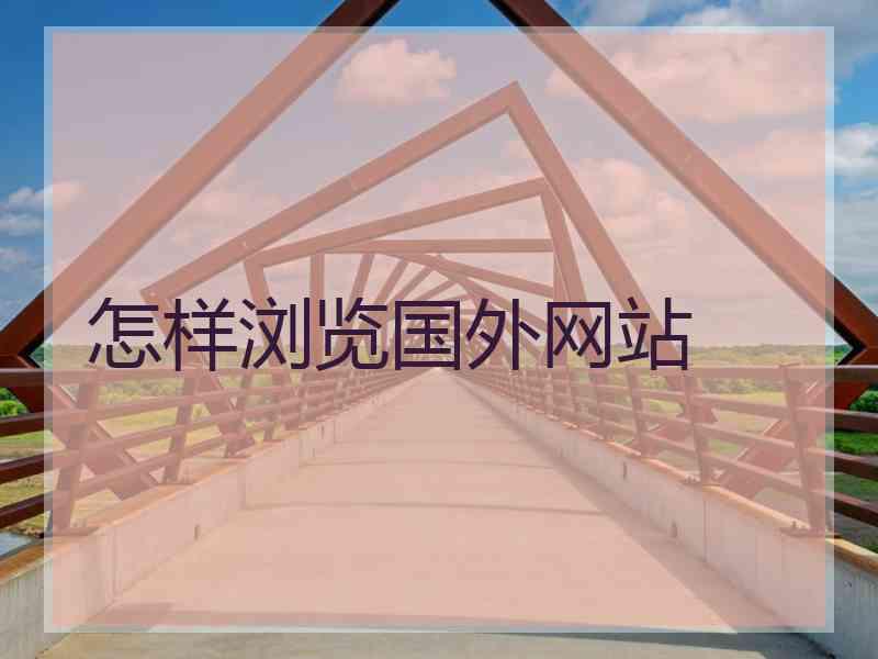 怎样浏览国外网站
