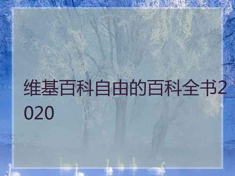 维基百科自由的百科全书2020