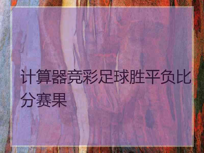 计算器竞彩足球胜平负比分赛果