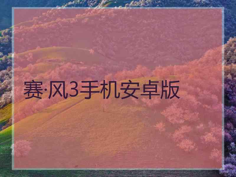 赛·风3手机安卓版