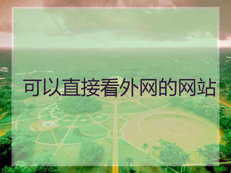 可以直接看外网的网站