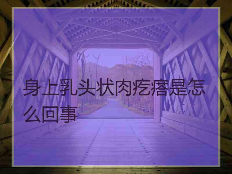 身上乳头状肉疙瘩是怎么回事