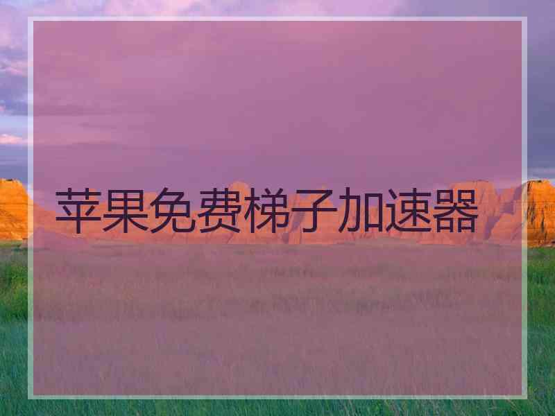 苹果免费梯子加速器