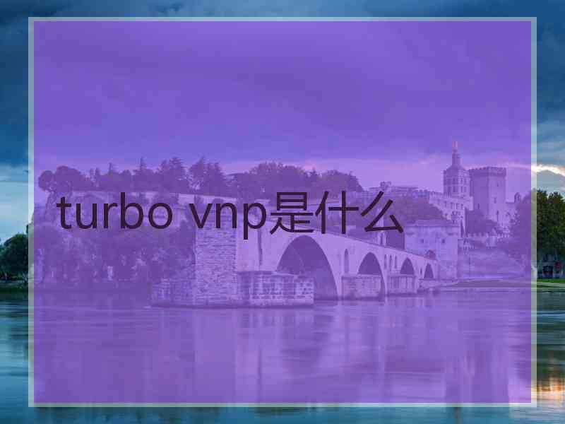 turbo vnp是什么