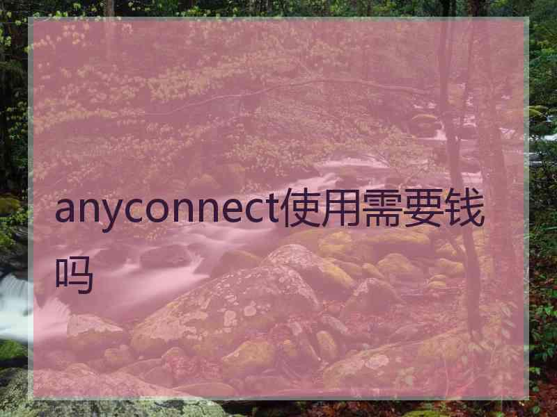 anyconnect使用需要钱吗