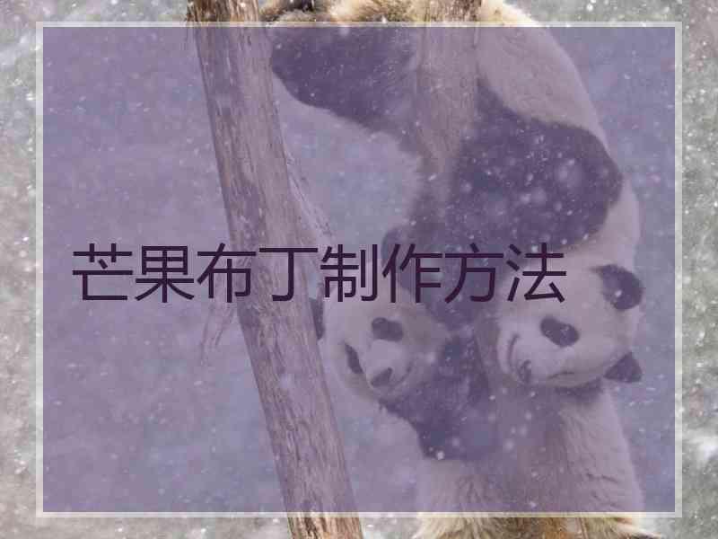 芒果布丁制作方法