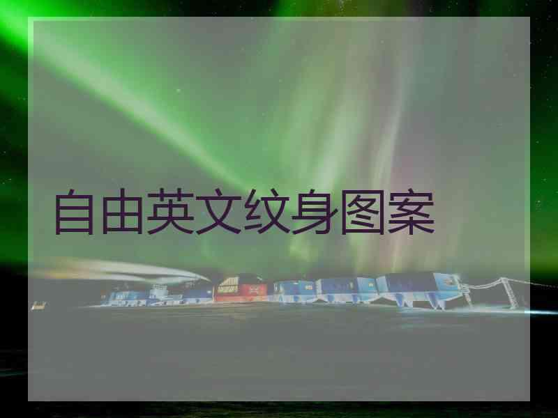 自由英文纹身图案