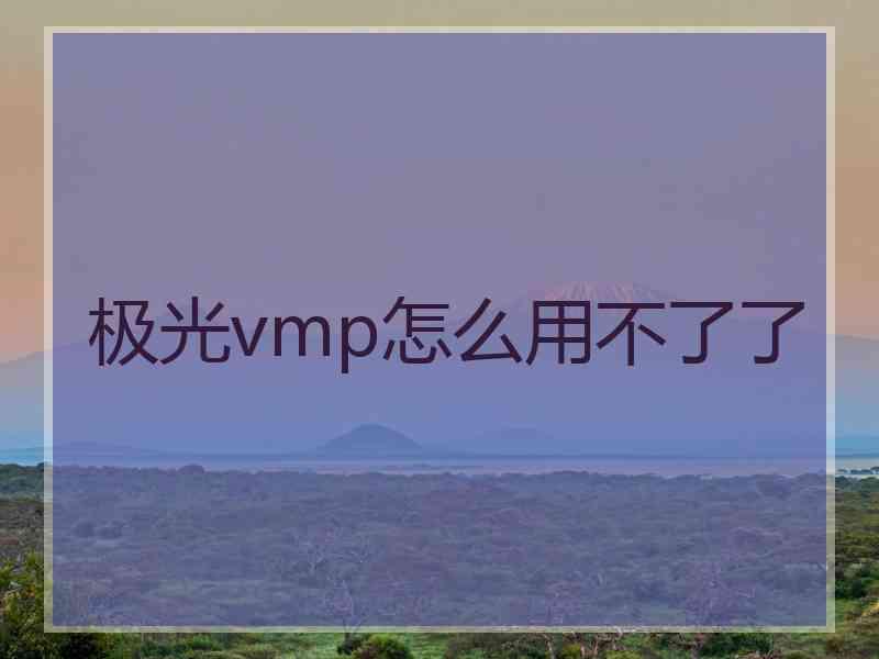 极光vmp怎么用不了了