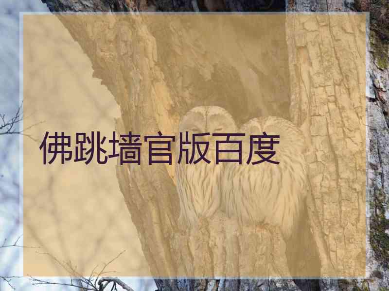 佛跳墙官版百度