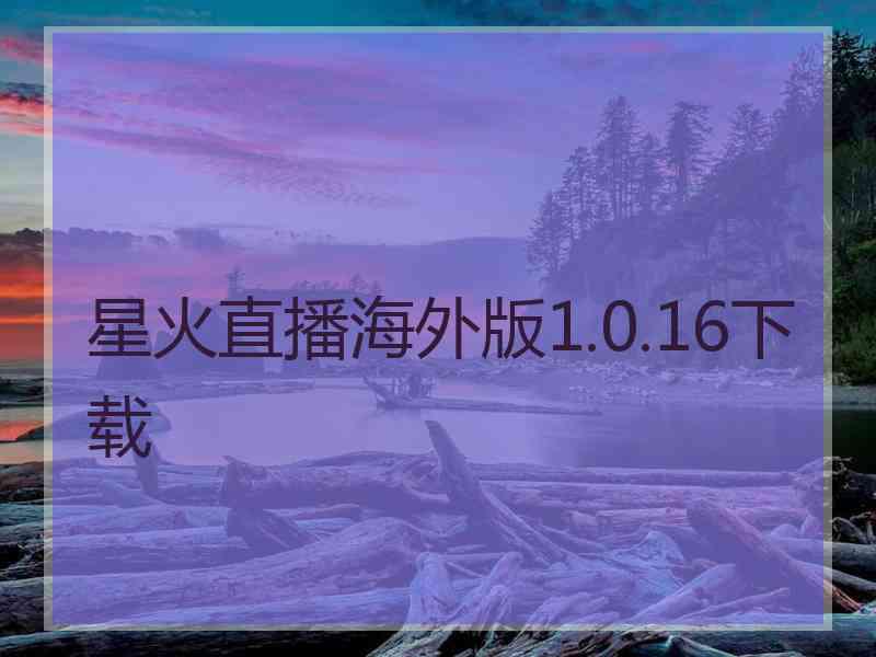 星火直播海外版1.0.16下载