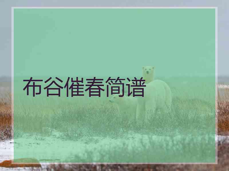 布谷催春简谱