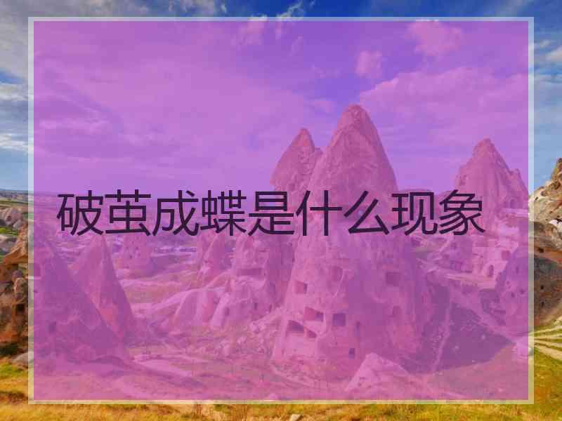 破茧成蝶是什么现象