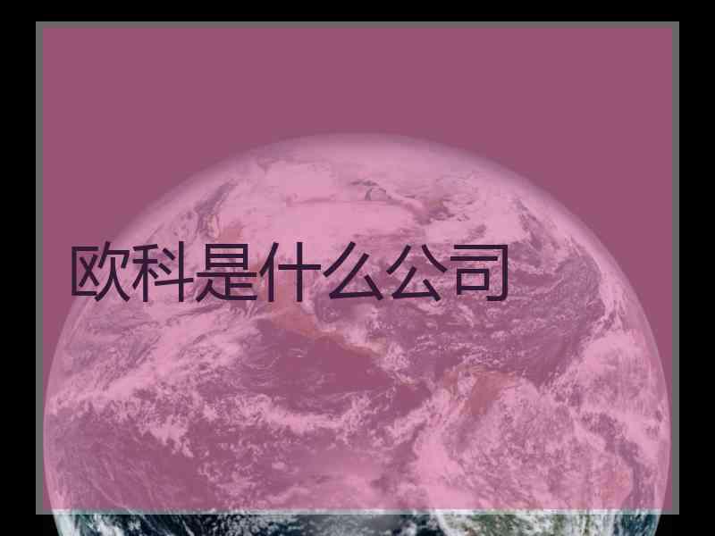 欧科是什么公司