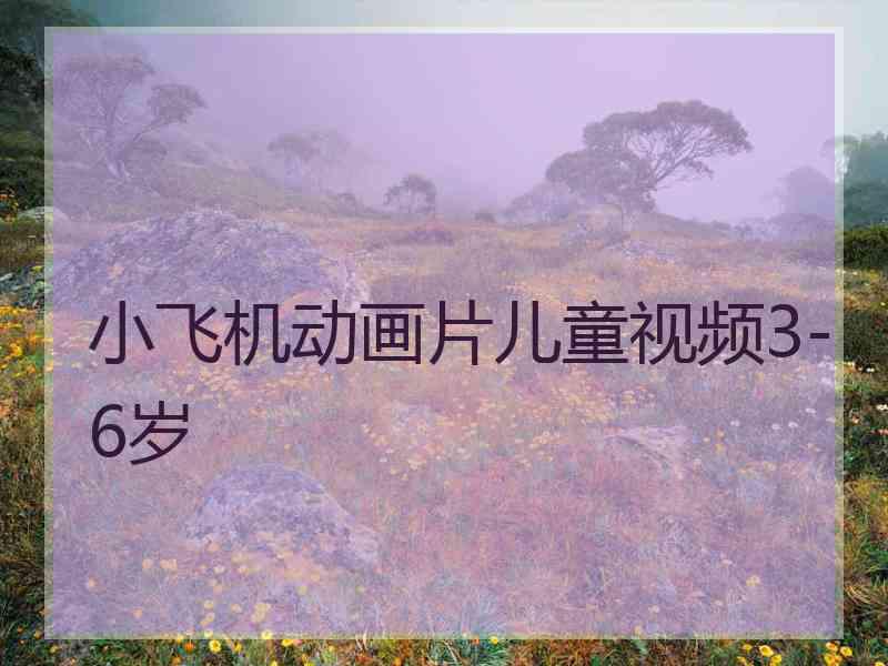 小飞机动画片儿童视频3-6岁