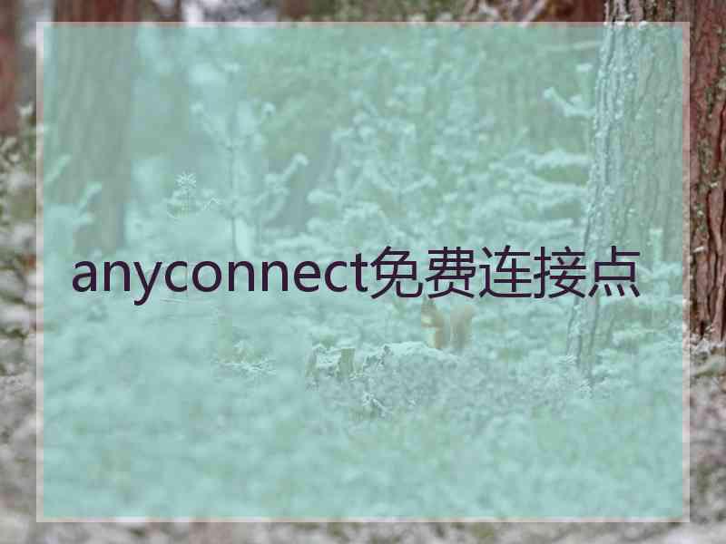 anyconnect免费连接点