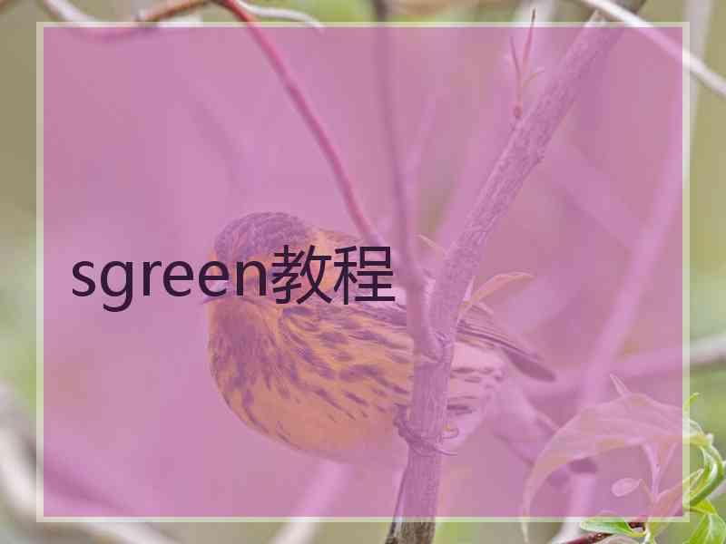 sgreen教程