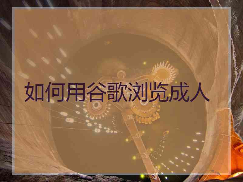 如何用谷歌浏览成人
