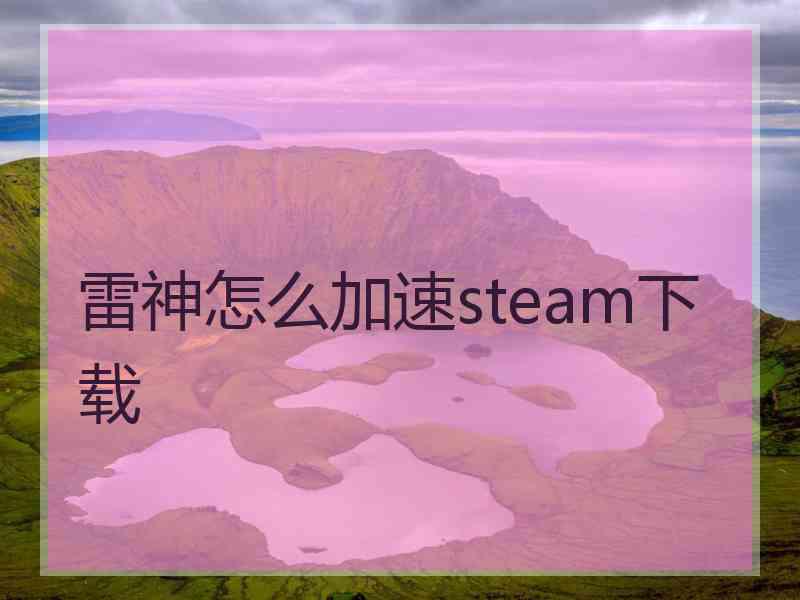 雷神怎么加速steam下载