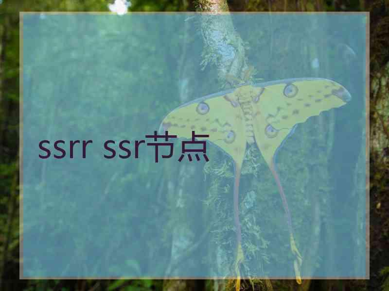 ssrr ssr节点
