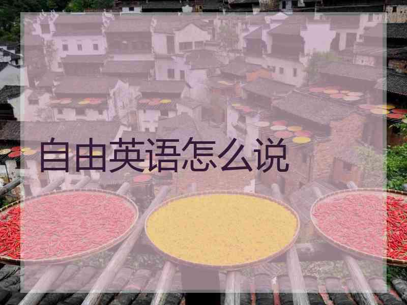 自由英语怎么说