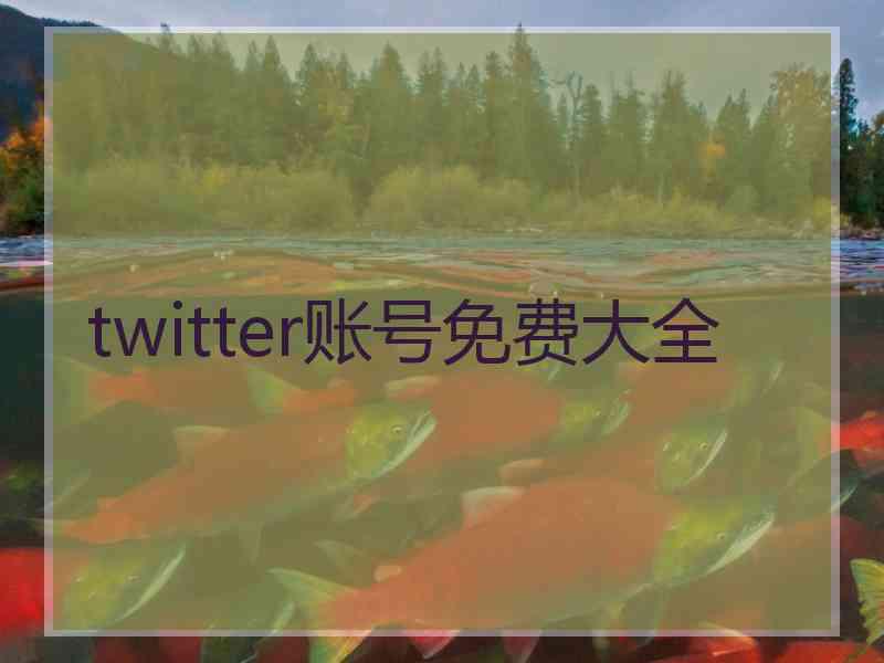 twitter账号免费大全