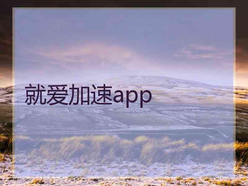 就爱加速app