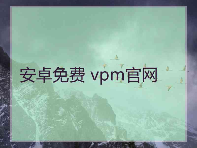 安卓免费 vpm官网