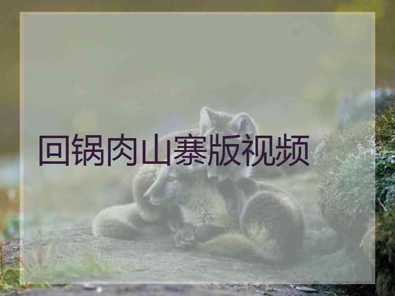 回锅肉山寨版视频