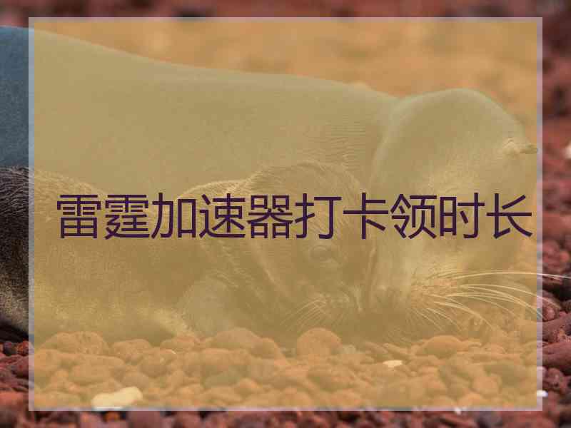 雷霆加速器打卡领时长