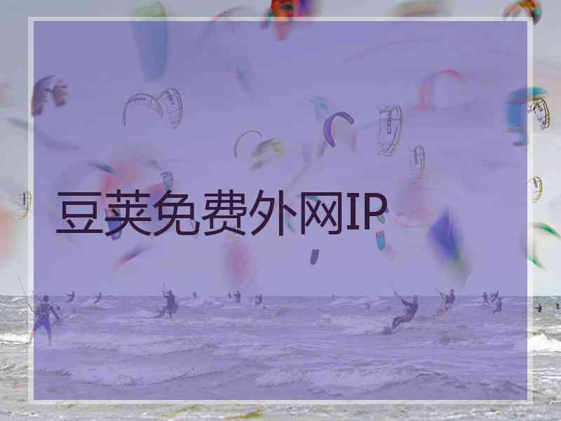 豆荚免费外网IP