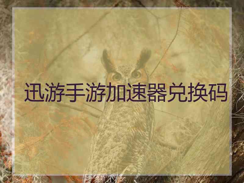 迅游手游加速器兑换码