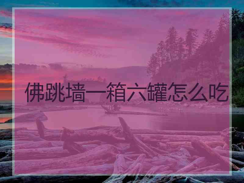 佛跳墙一箱六罐怎么吃