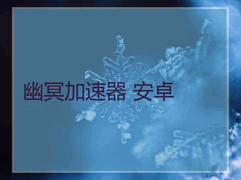 幽冥加速器 安卓