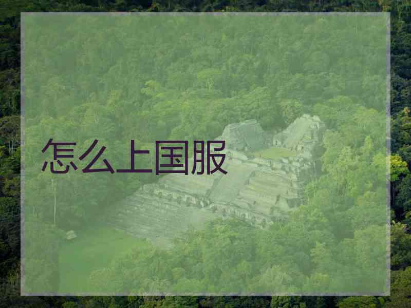 怎么上国服