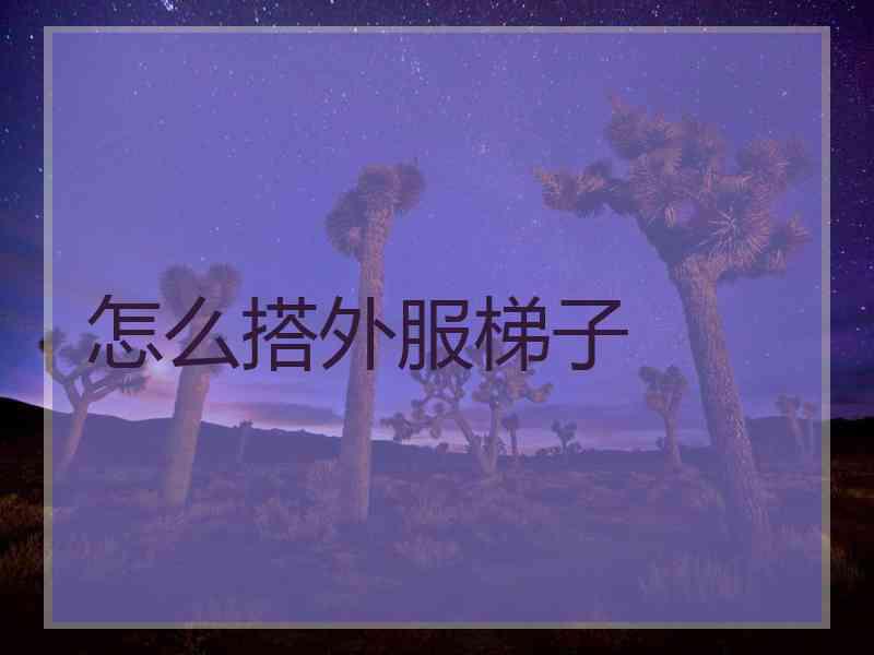 怎么搭外服梯子