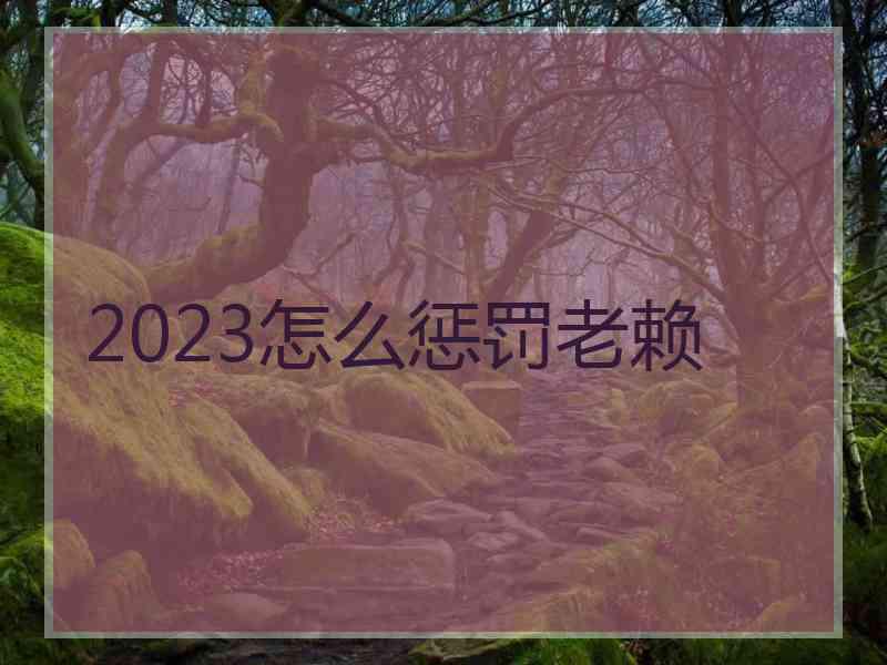 2023怎么惩罚老赖