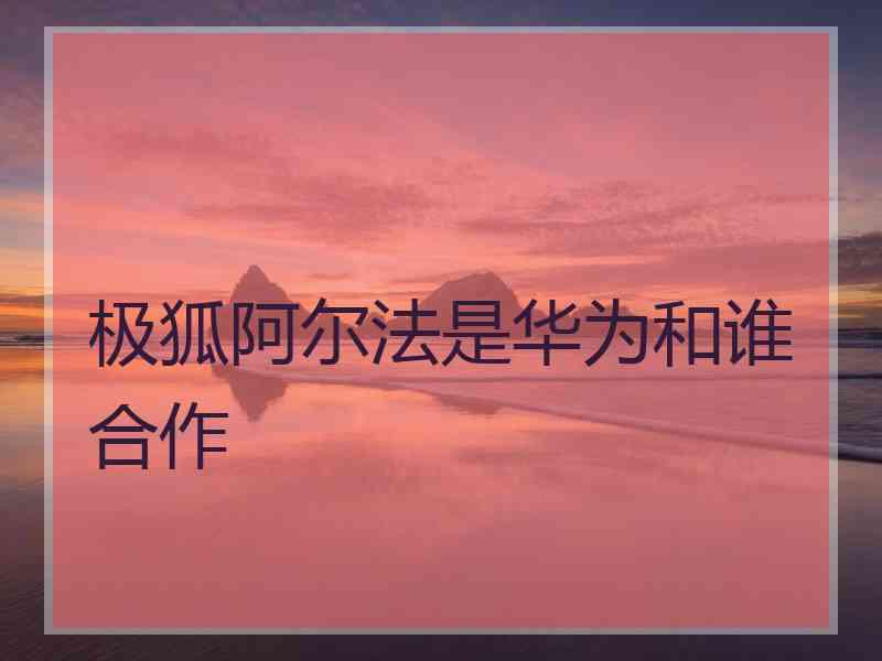 极狐阿尔法是华为和谁合作