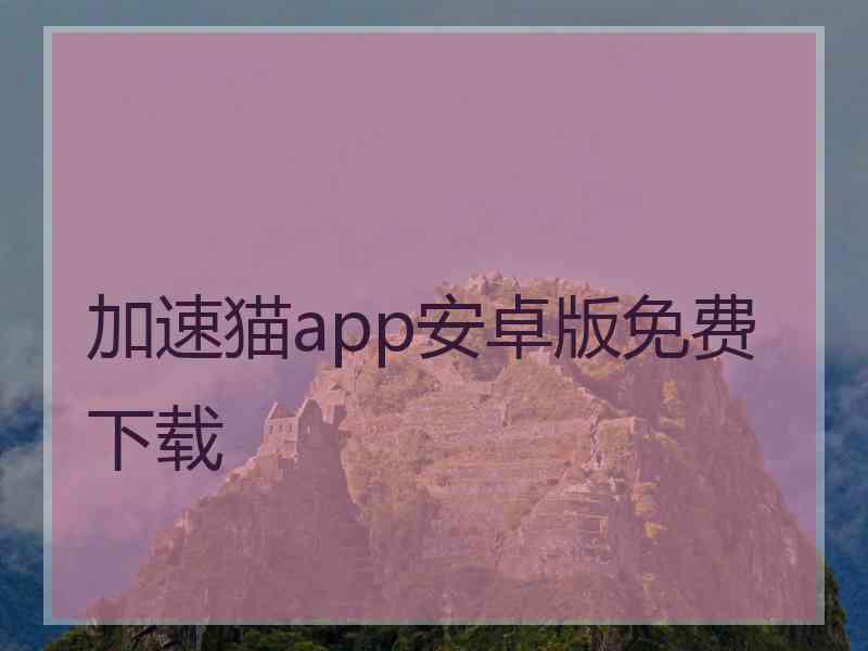 加速猫app安卓版免费下载