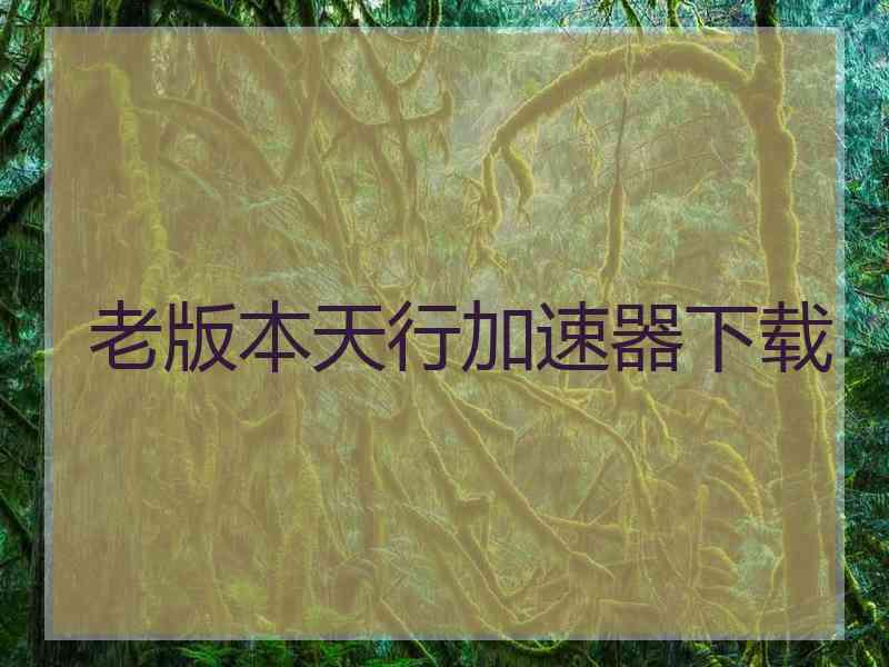 老版本天行加速器下载