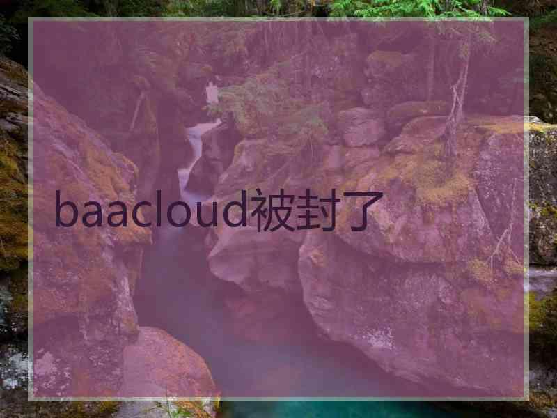 baacloud被封了