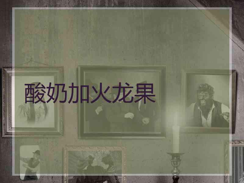 酸奶加火龙果