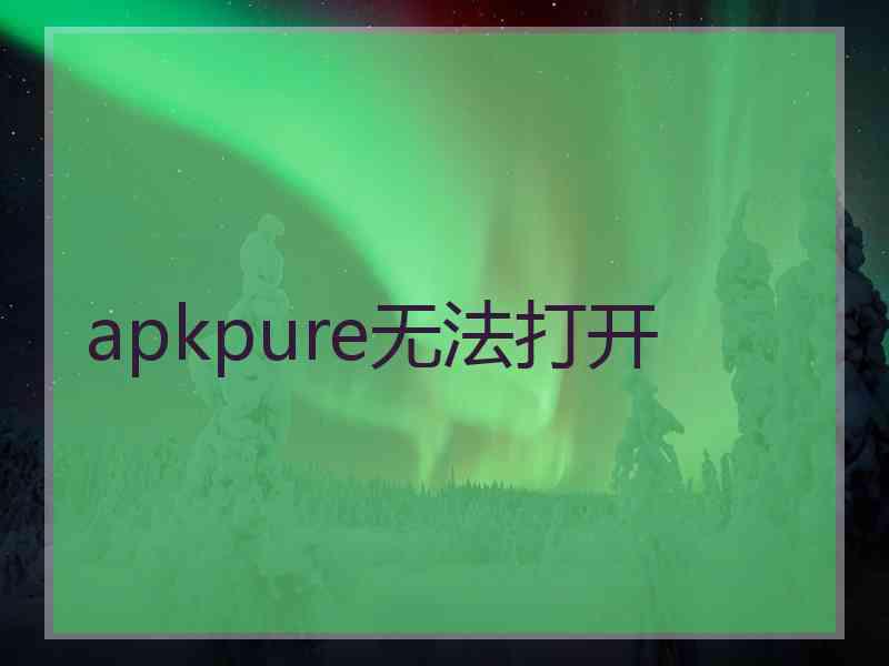 apkpure无法打开