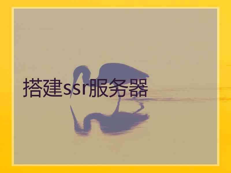 搭建ssr服务器