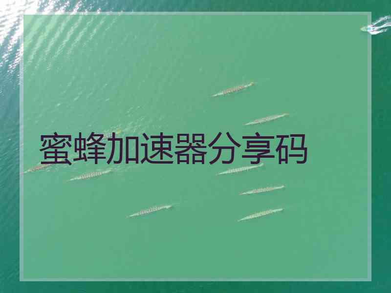 蜜蜂加速器分享码
