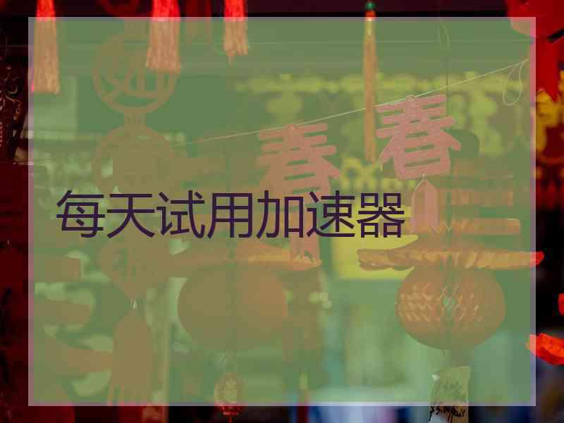 每天试用加速器