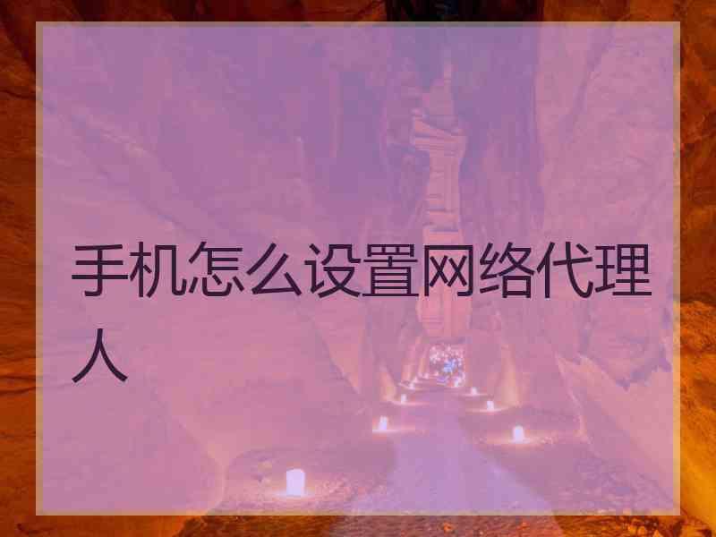 手机怎么设置网络代理人