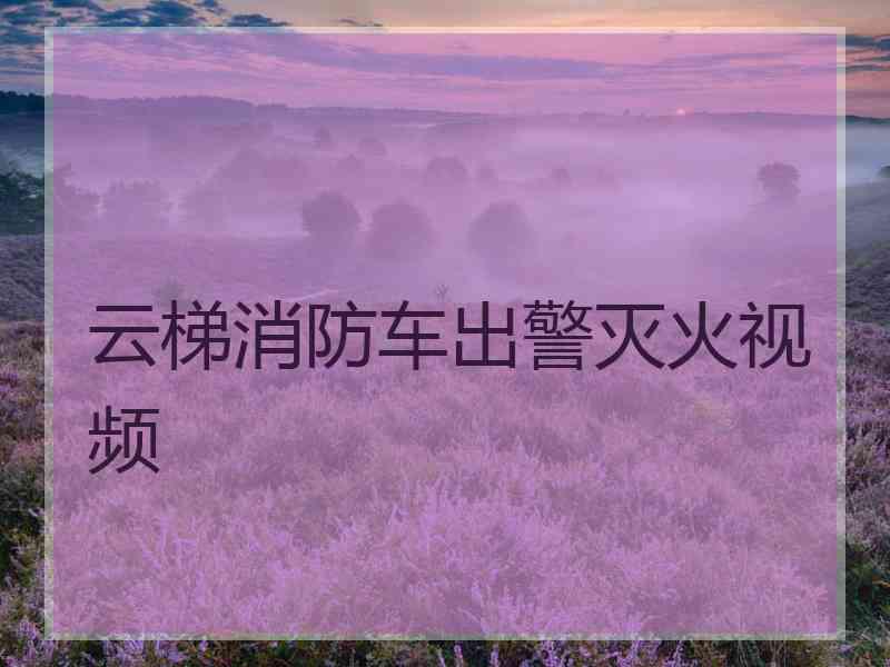 云梯消防车出警灭火视频