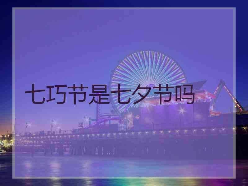 七巧节是七夕节吗